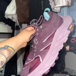 Hoka Women's Plum and Teal Athletic Shoes